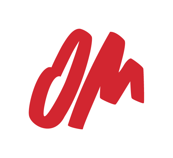 Red OM letters