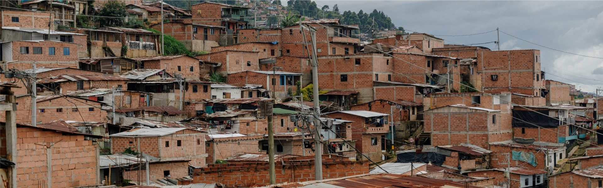 Neighbourhood in Colombia on a hillside